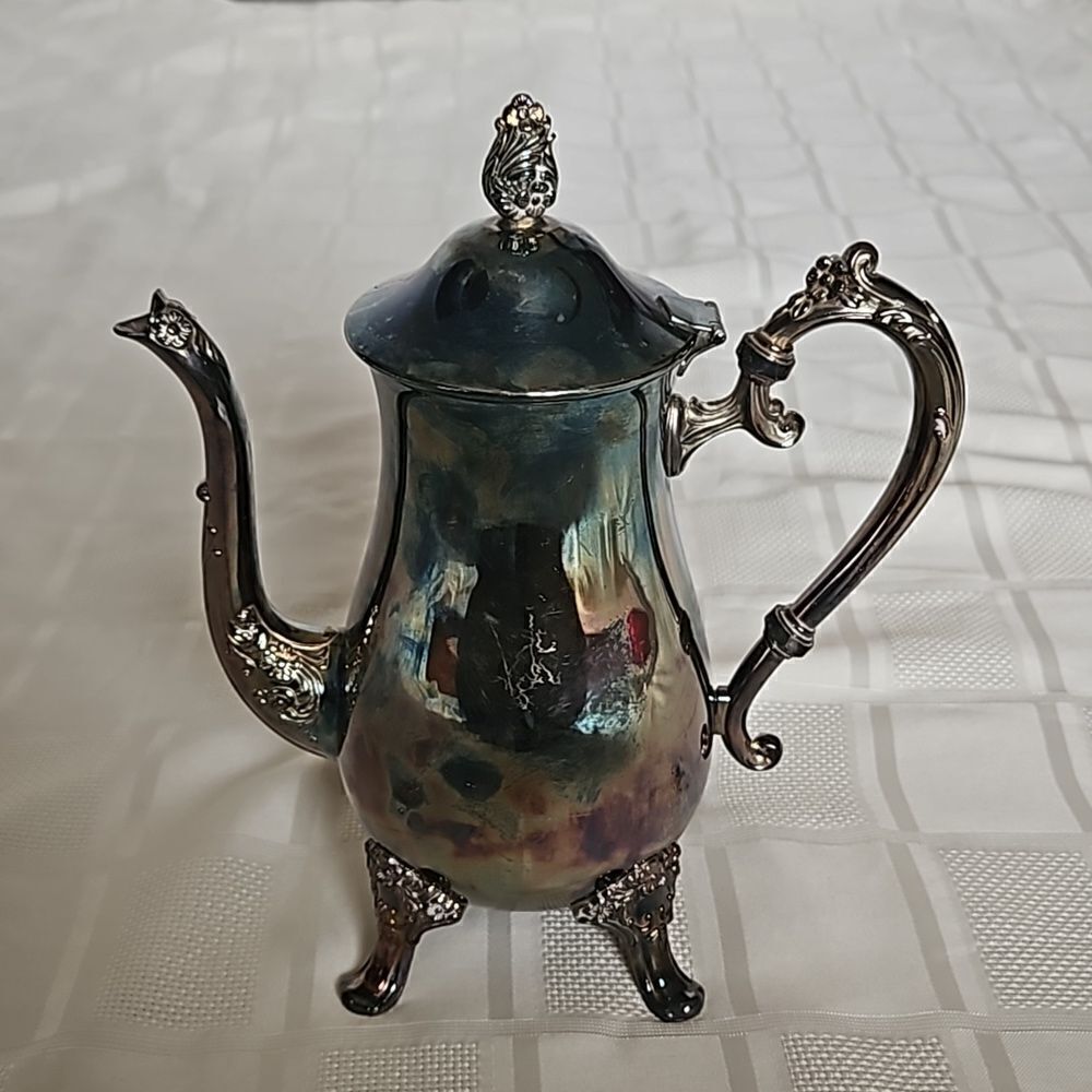 Vintage B.P Brass Silver Coffee Pot